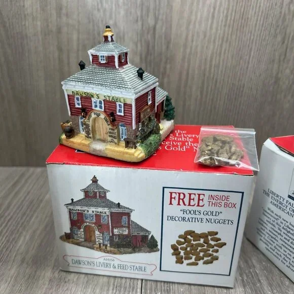 Liberty Falls Americana Collection 4-pc Miniature Village Buildings Vintage 1990 - Picture 8 of 11